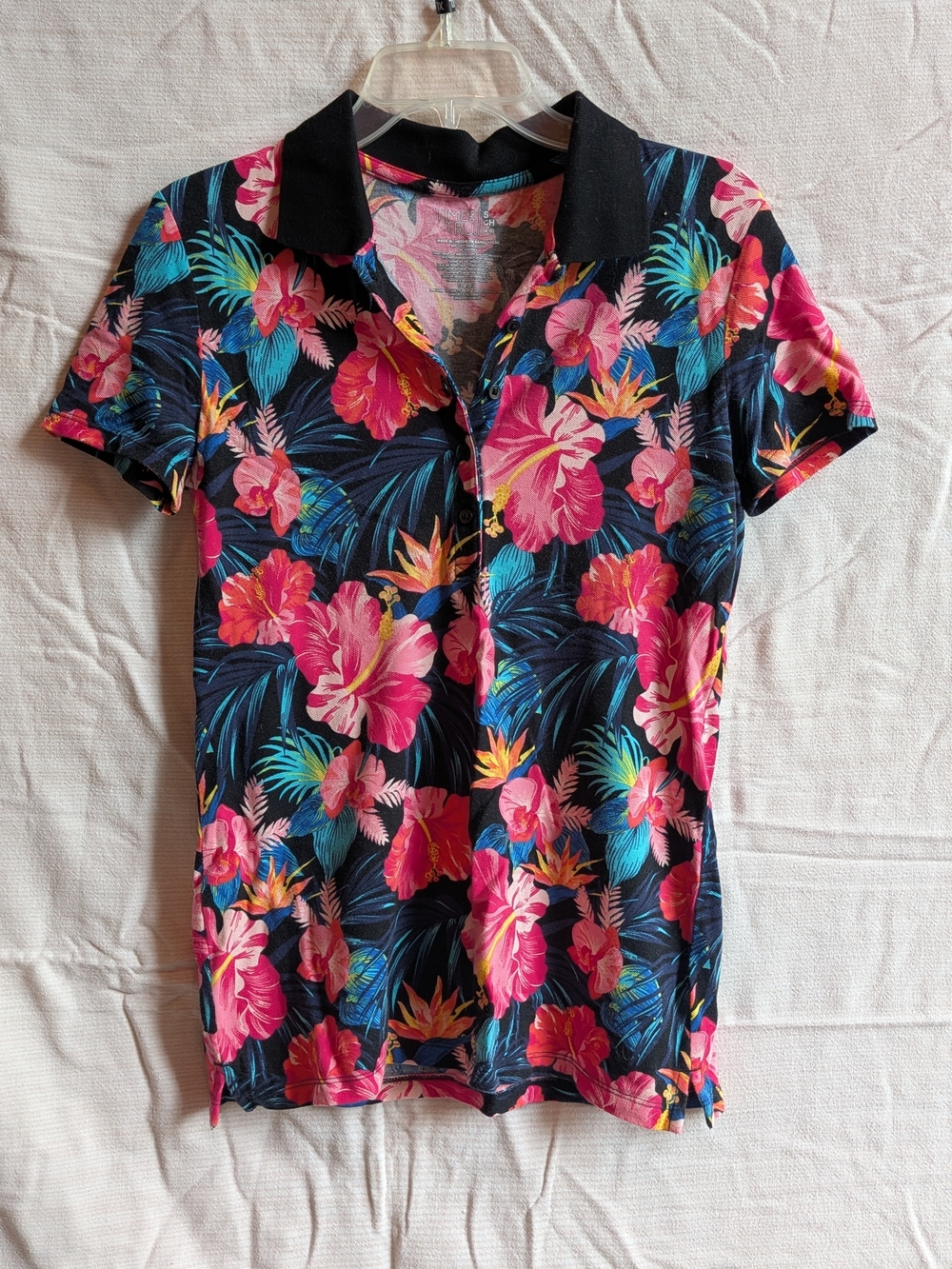 Time and Tru Tropical Print Top - Multicolor